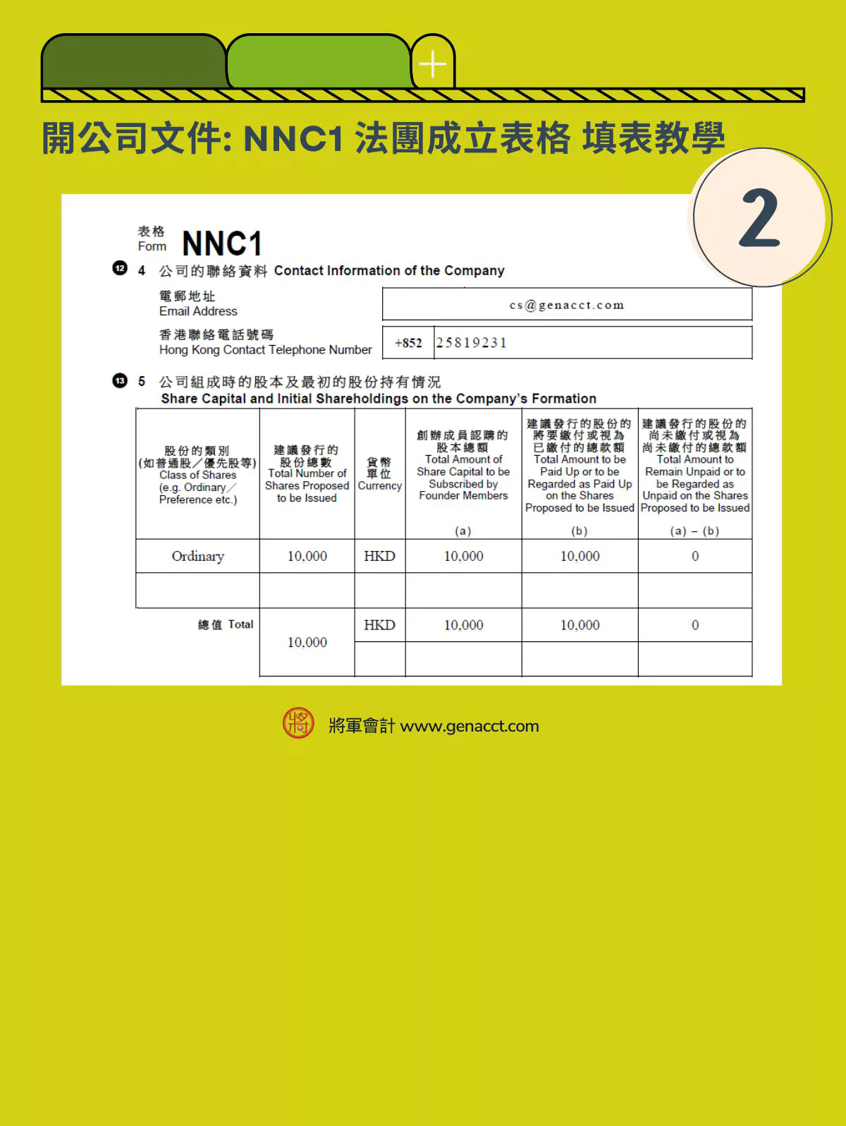 NNC1表格_公司聯絡資料和公司股本及持股比例